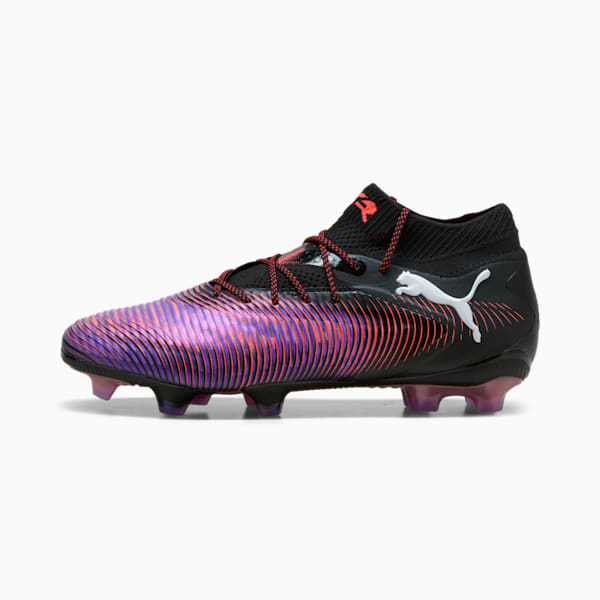 Chaussures de soccer à crampons pour terrain ferme FUTURE 8 ULTIMATE Homme, PUMA Black-PUMA White-Glowing Red, extralarge